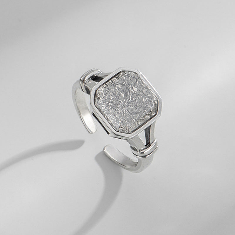 Men's And Women's Square Zircon Ring
