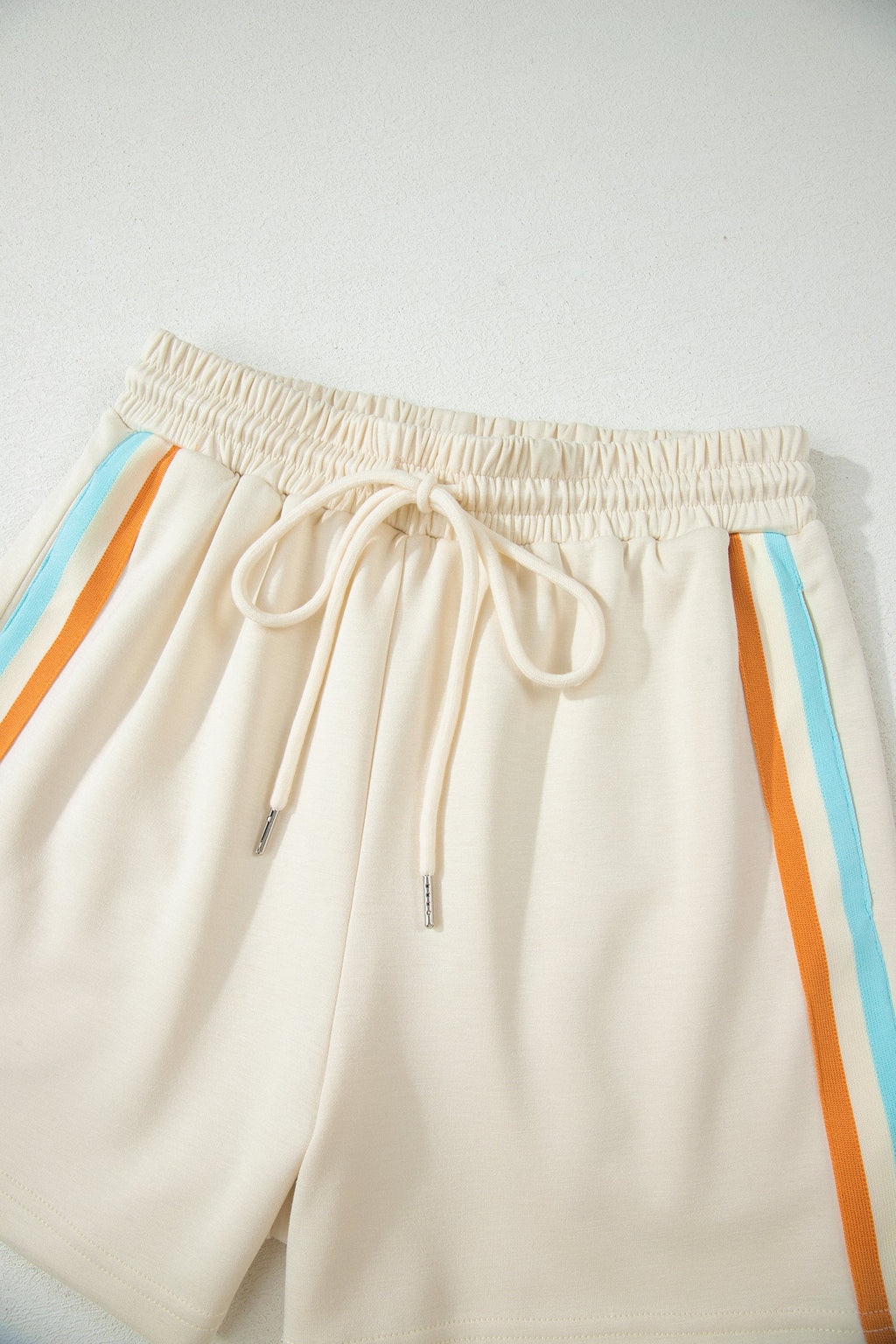 Ocean Half Zip Polo Tee and Shorts Set - Sporty Knit Summer Co-ord