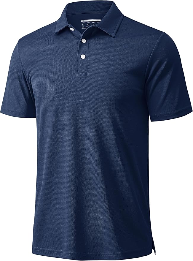 Men's MAGCOMSEN quick dry polo shirt with 3-button placket in a performance pique fabric