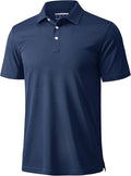 Men's MAGCOMSEN quick dry polo shirt with 3-button placket in a performance pique fabric