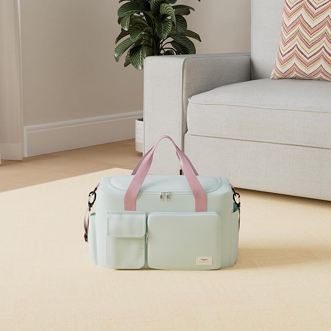 FIORETTO Women's Gym Duffle Bag with Shoes Compartment, 37L Capacity, Ideal for Travel, Gym, Sports, Duffel, Weekender