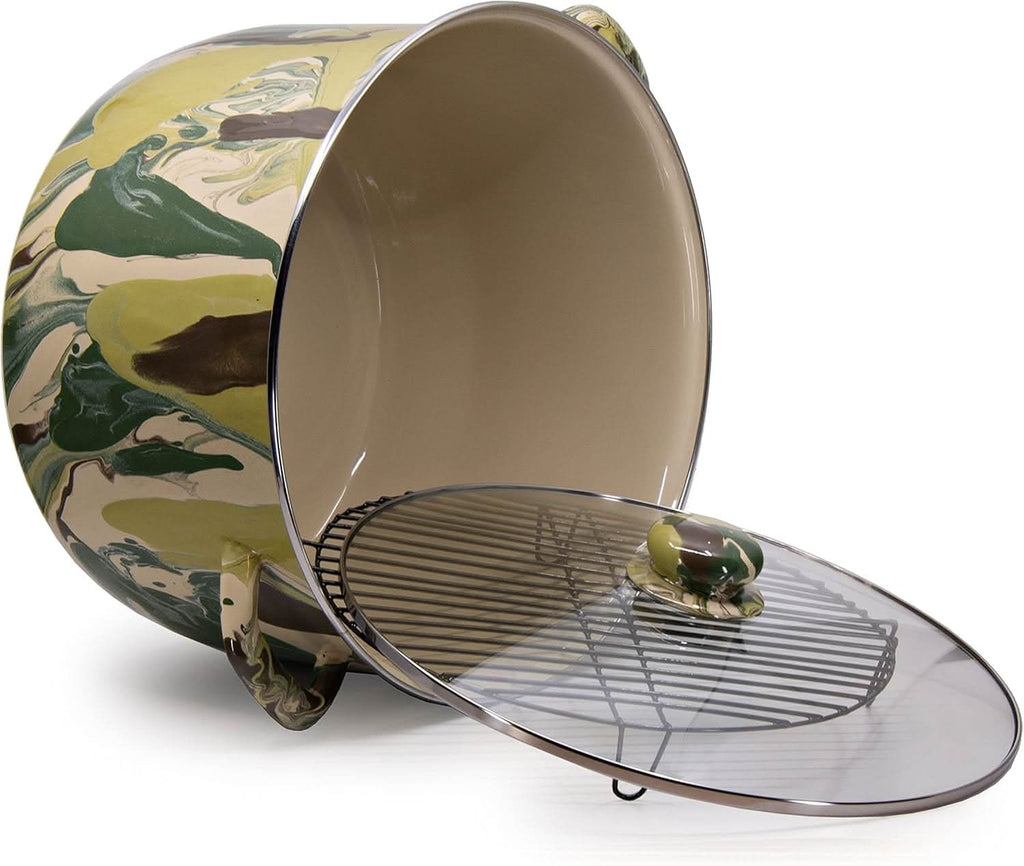 18 Quart Enamelware Stock Pot - Durable Camouflage Cookware