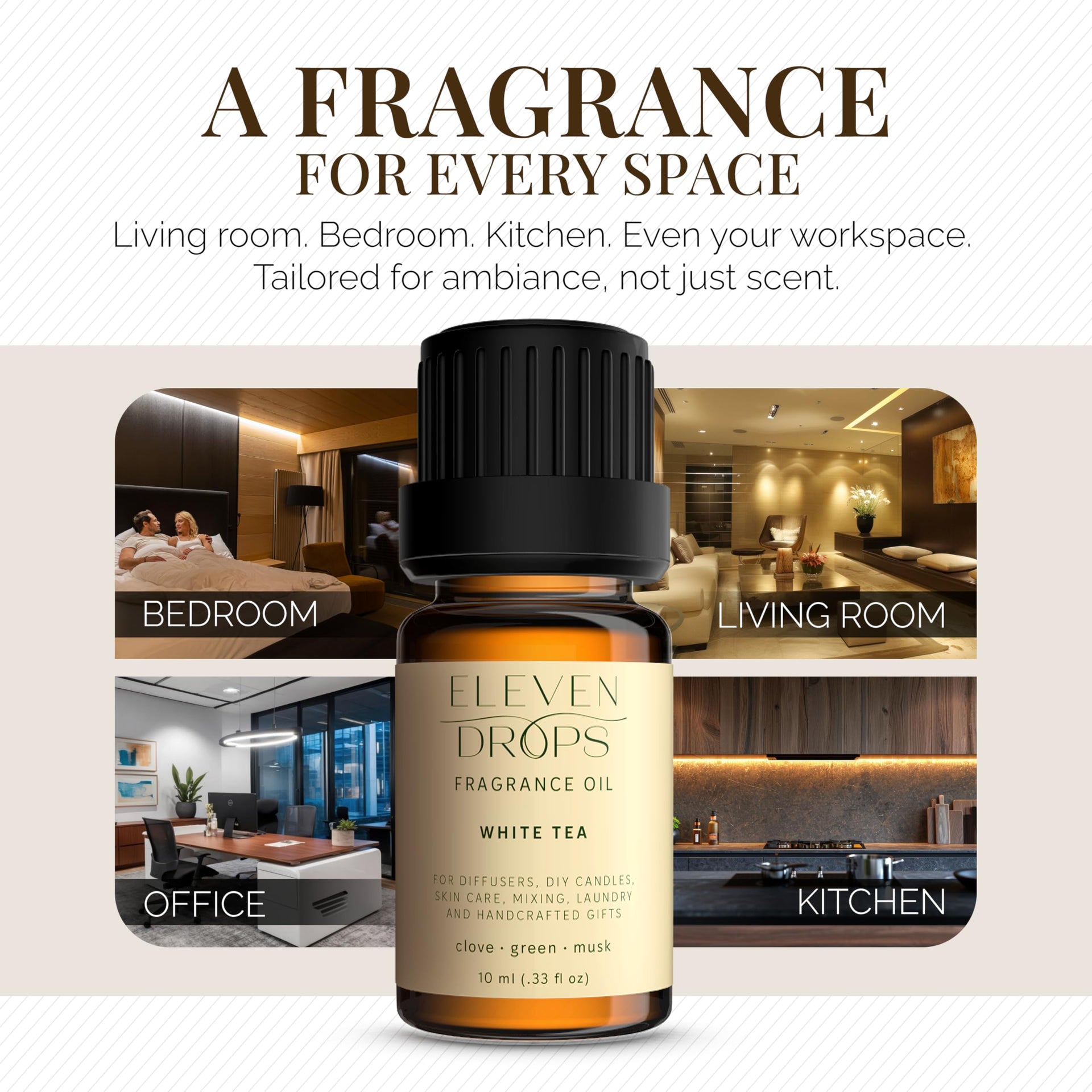 White Tea Essential Fragrance Oil for Diffusers and Home Decor