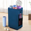 Yoga Mat Storage Racks, Home Gym Storage Rack with Wheels, Yoga Mat Holder Side 2 Mesh Pockets, Yoga Storage Basket Holds 4 Yoga Mats, 2 Foam Rollers, 6 Resistance Bands