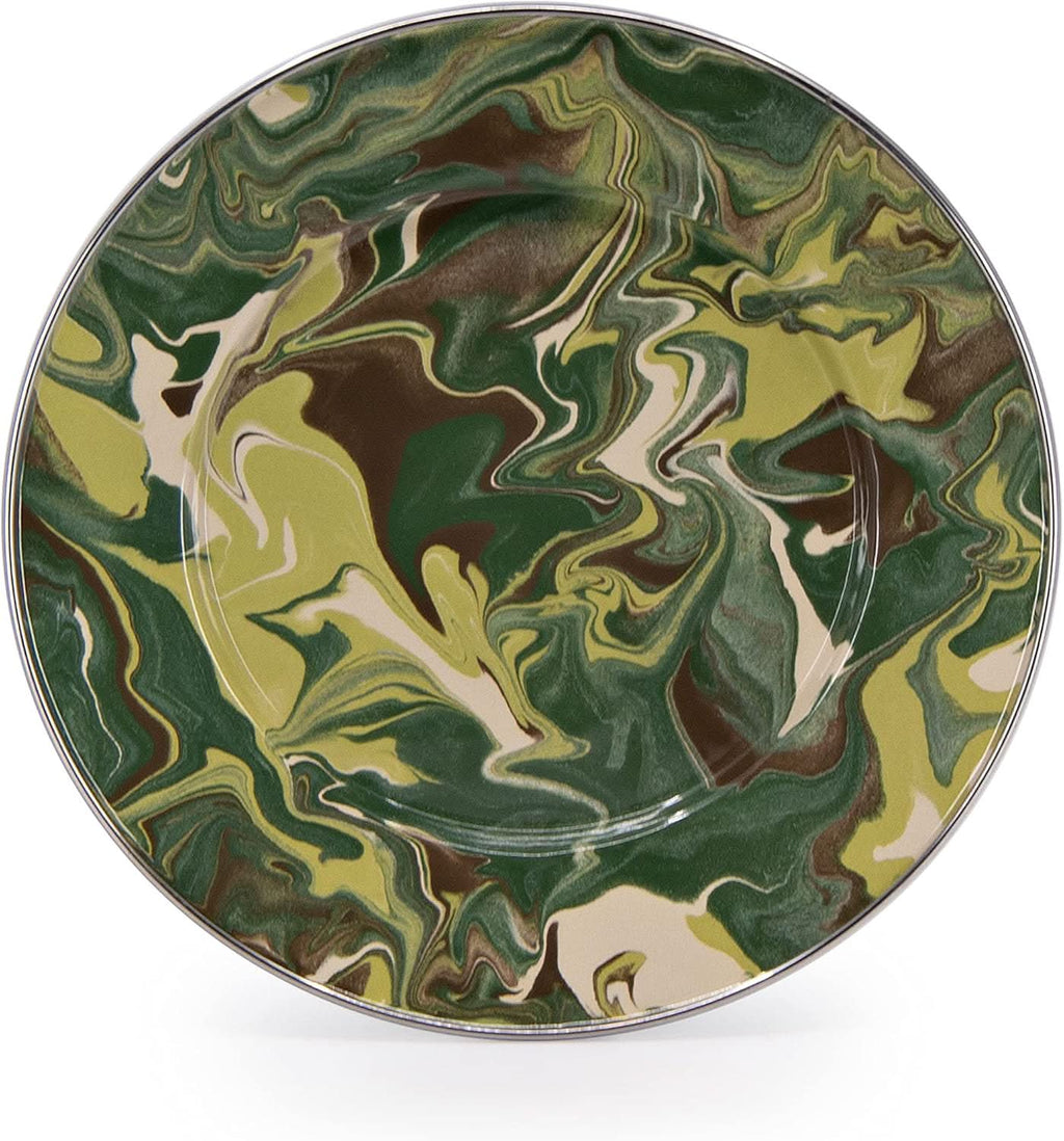 Camouflage Enamelware Sandwich Plates - Set of 4