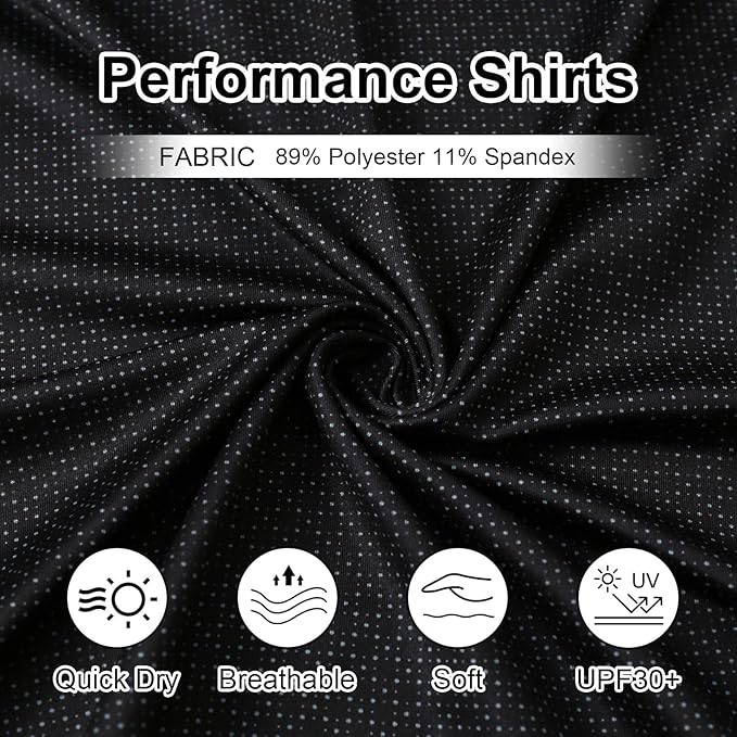 Men's Striped Performance Golf Polo - UV Protection & Moisture Wicking