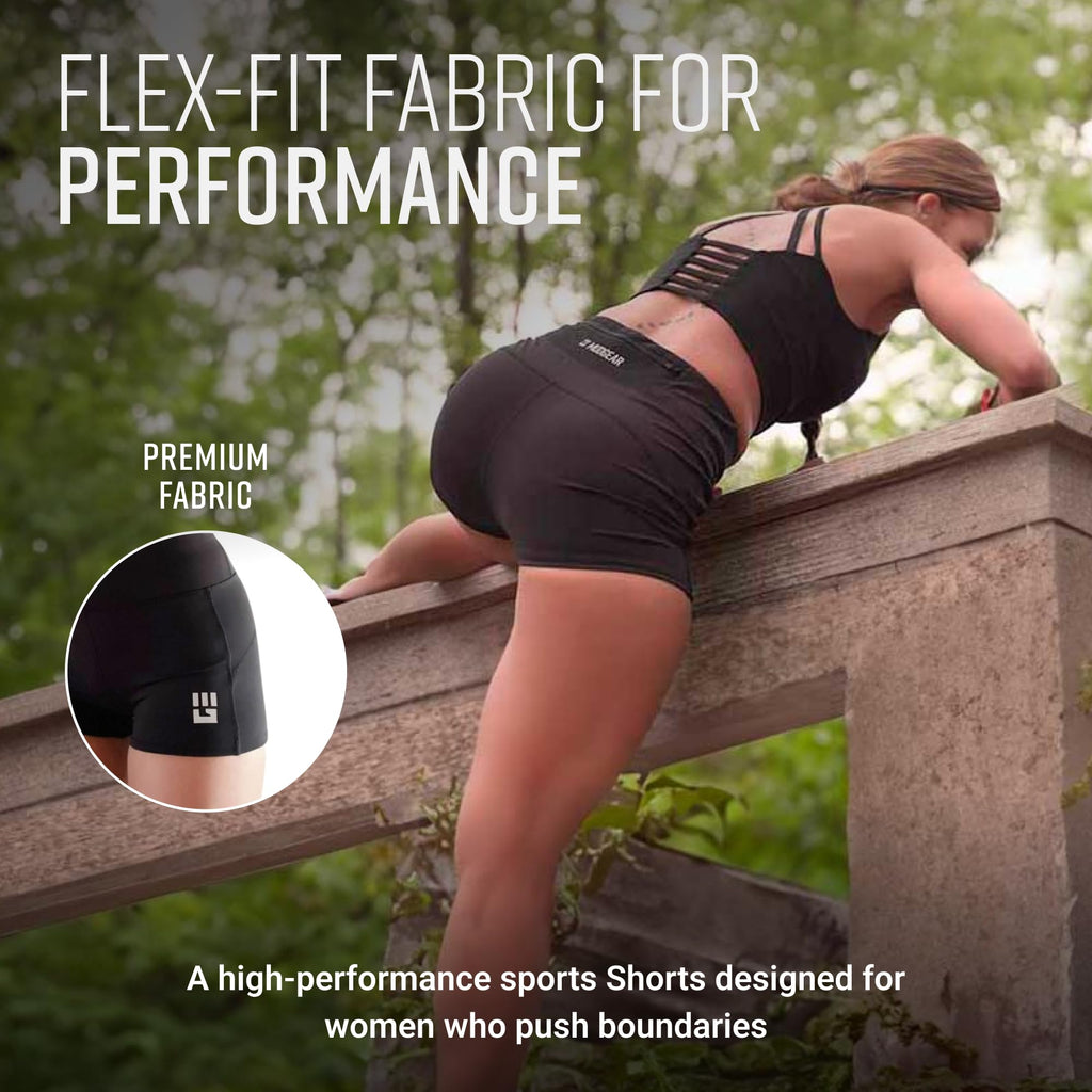 Women's Flex-Fit Compression Shorts 2-Inch Inseam Black - Image 2