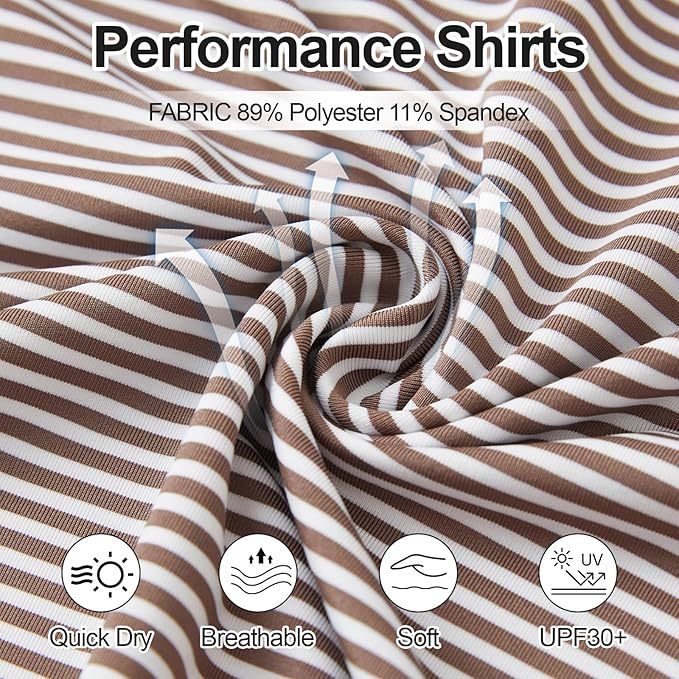 Men's Striped Performance Golf Polo Shirt – Moisture Wicking Sport