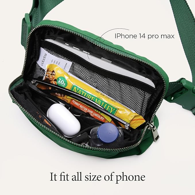 ODODOS Unisex Mini Belt Bag with Adjustable Strap Small Fanny Pack for Workout Running Traveling Hiking, Forest