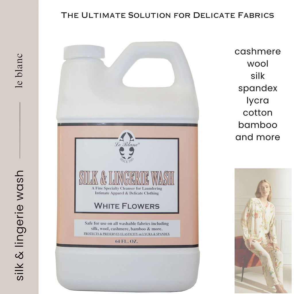 Le Blanc White Flowers Silk & Lingerie Wash 64 oz Liquid Detergent