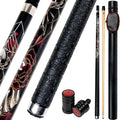 Collapsar CBP Pool Stick with 1X1 Hard Case,13mm Tip with Low Deflection Technology Billiard Cue,58" 2-Pieces 19-21 oz Professional Pool Cue Set
