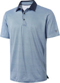 Men's Ironwave Fitness striped performance short sleeve golf polo shirt