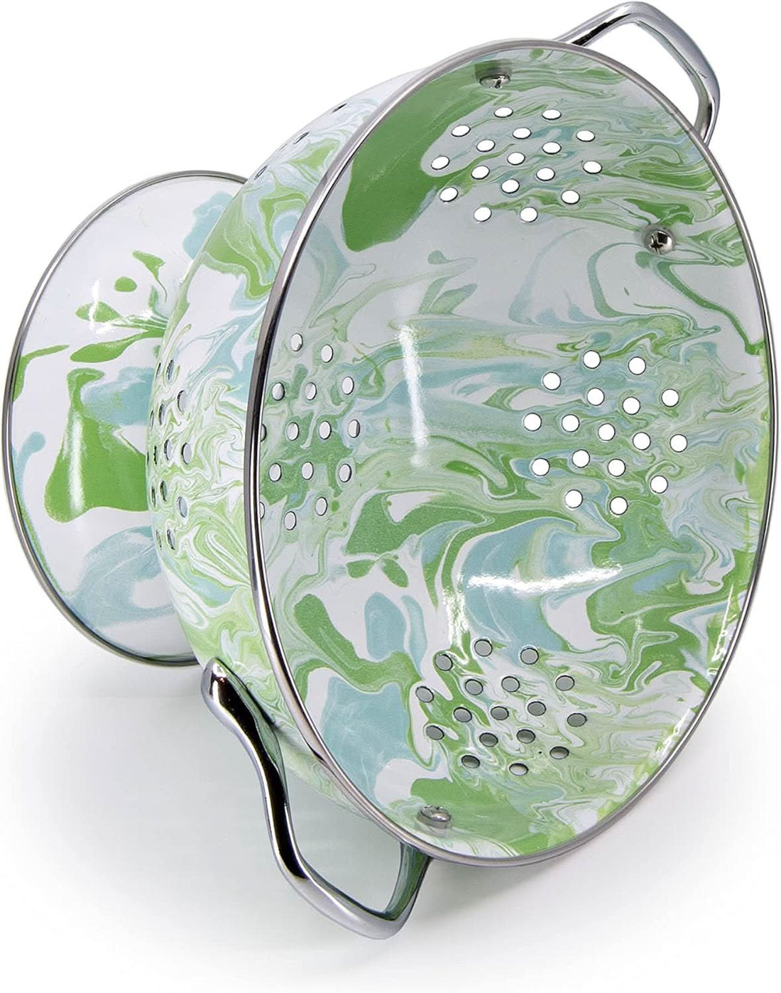Modern Monet Enamelware Medium Colander – Watercolor Kitchenware