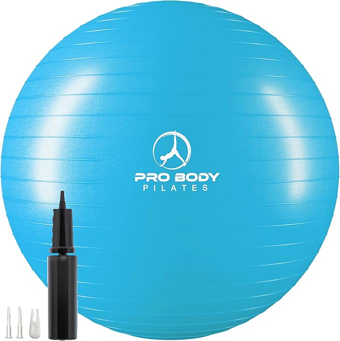 ProBody Pilates Exercise Ball - Multiple Sizes Gym Grade Balance Ball for Fitness, Yoga, Workout, Pregnancy & Physical Therapy