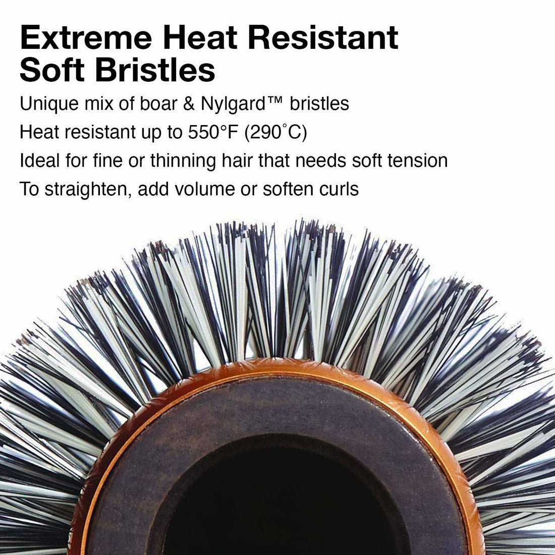 EcoCeramic Soft Bristle Thermal Brush for Fine & Thinning Hair