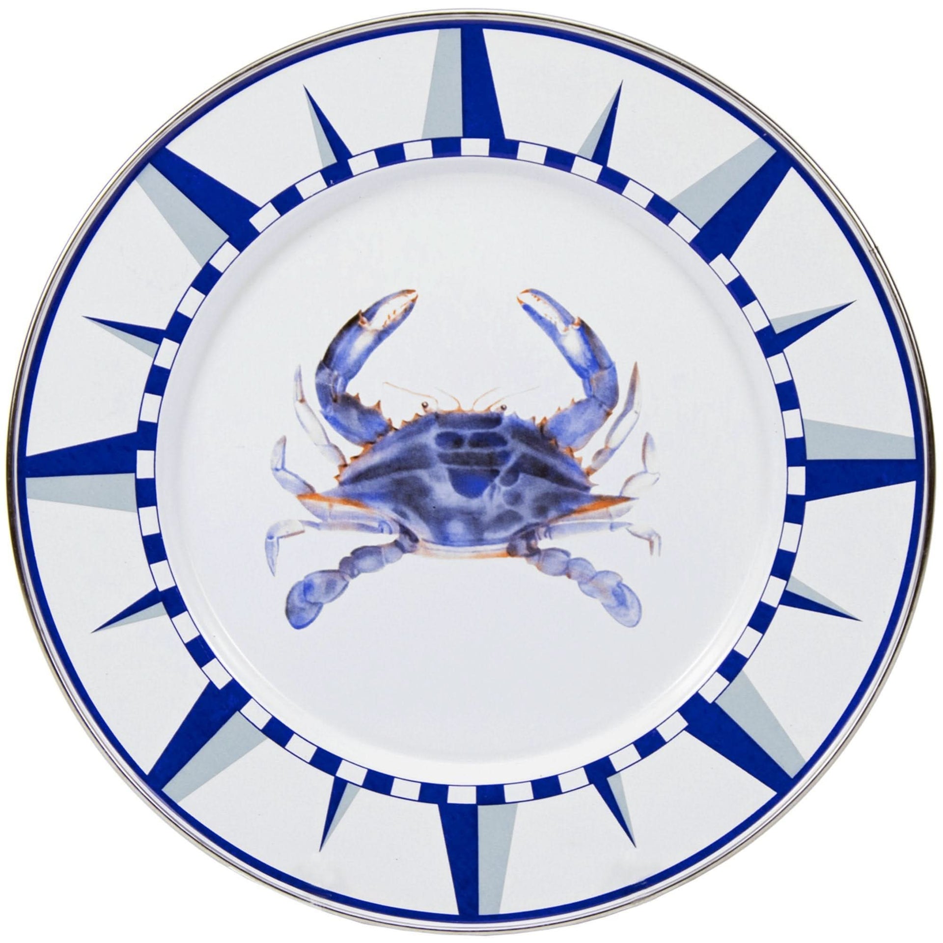 10.5-Inch Enamelware Dinner Plates, Carbon Steel - Set of 4