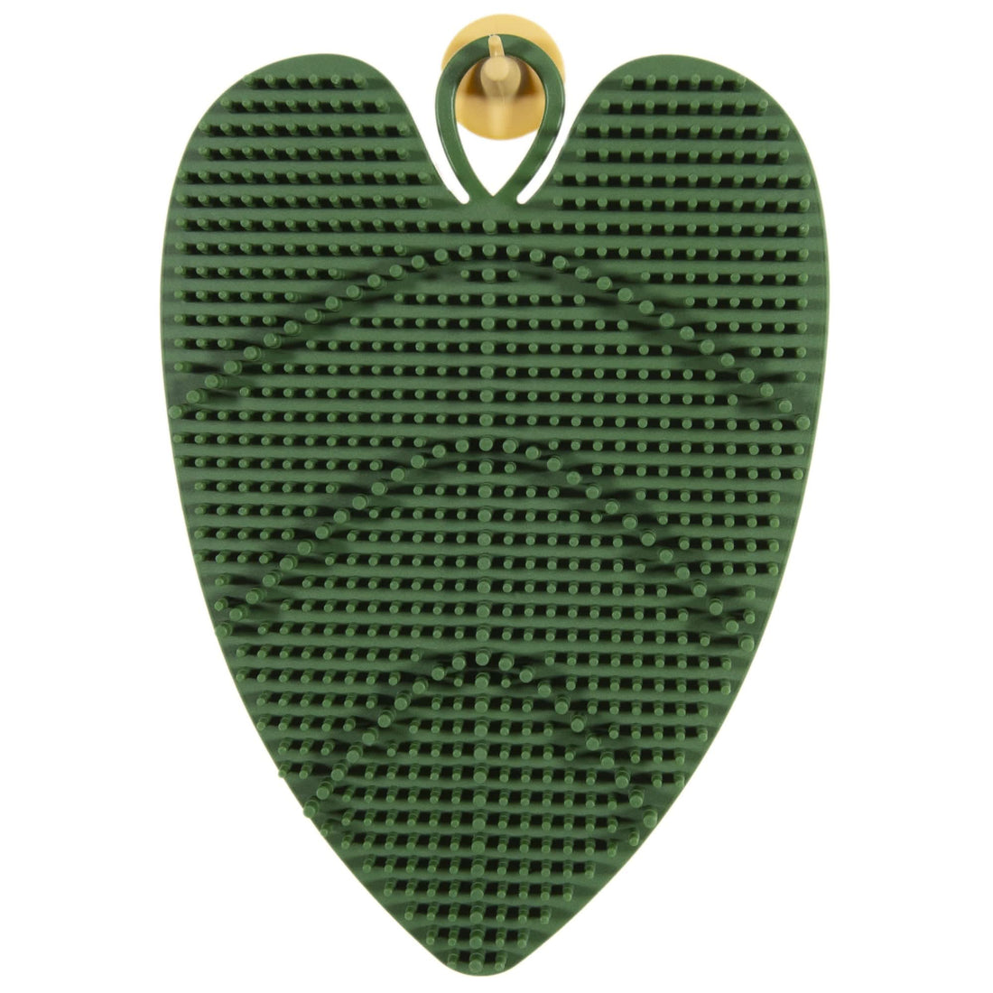 Green Silicone Body Scrubber for Minimalist Eco-Friendly Bathing