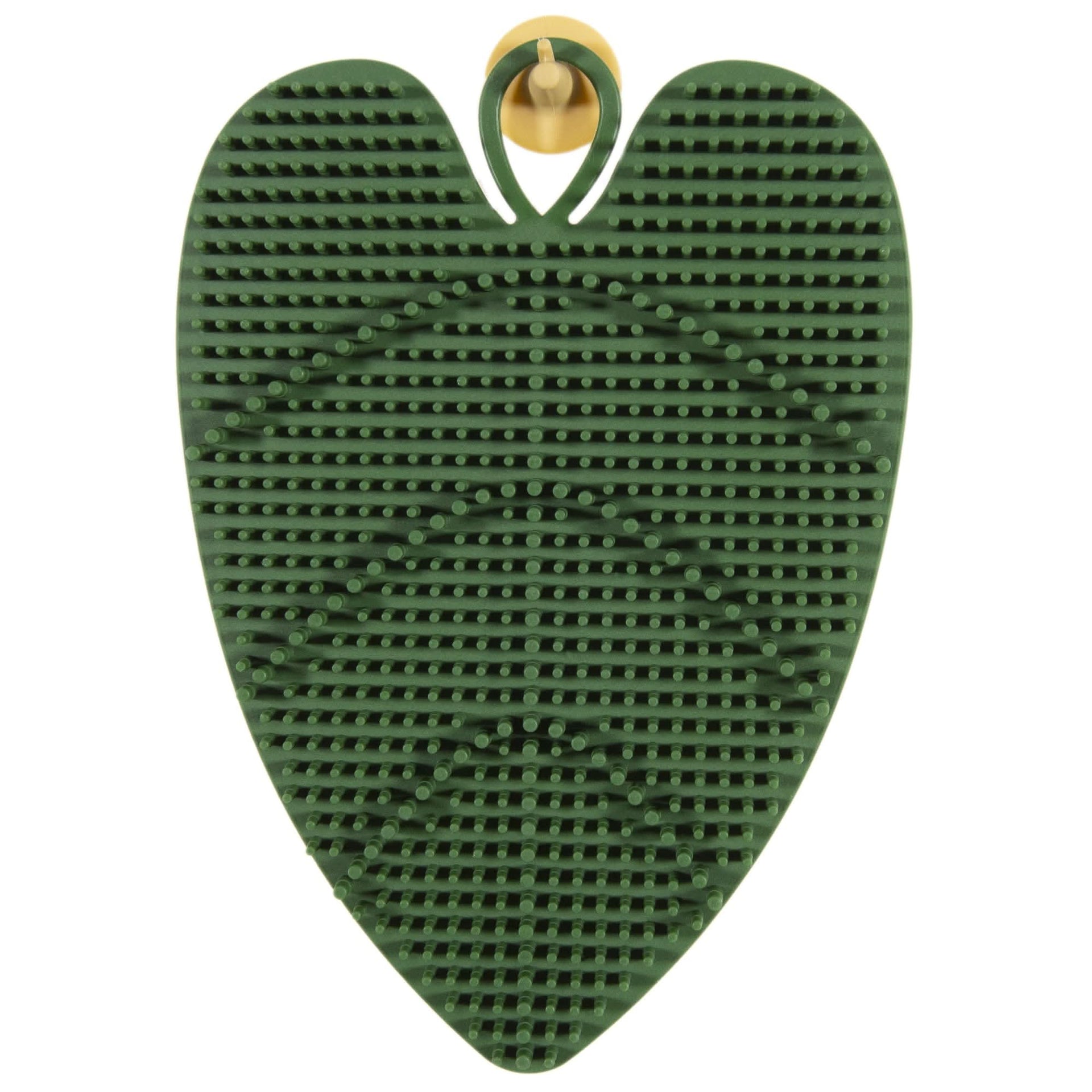 Green Silicone Body Scrubber for Minimalist Eco-Friendly Bathing