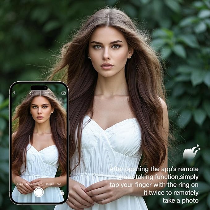 Smart Ring Health Tracker, Fitness Sleep and Heart Rate Monitor Smart Ring, Waterproof Bluetooth Fitness Tracker Ring IPX68 Waterproof (Silver, 7)