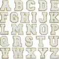 White Self Adhesive Chenille Letters Patches