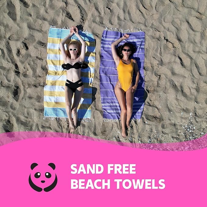 HAVLULAND Oversized Turkish Beach Towel 72’’x40’’ - Set of 12 | 100% Cotton Lightweight Sand Free Quick Dry Pool Towels | Extra Large Bath Towels for Adults Beach Blanket Essentials Case of 12 Beige