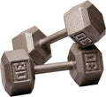 Body-Solid Cast Iron Hexagon Dumbbell, Hand Weights For Men and Women, Weight Dumbbells for Strength Training, Body Building Home Gym Training Gear