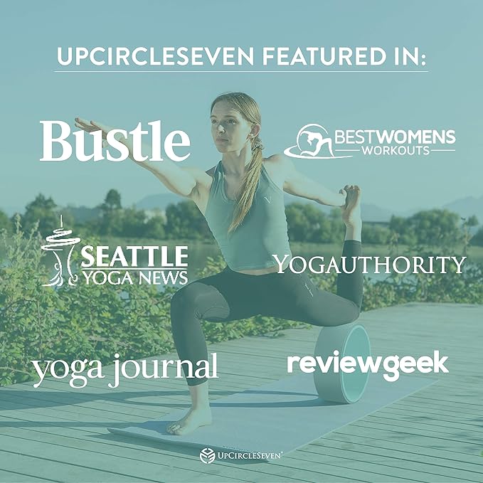 UpCircleSeven Yoga Wheel Set - Strongest & Most Comfortable Yoga Prop Wheel, 3 Pack for Back Pain and Stretching (12, 10, 6 inch)