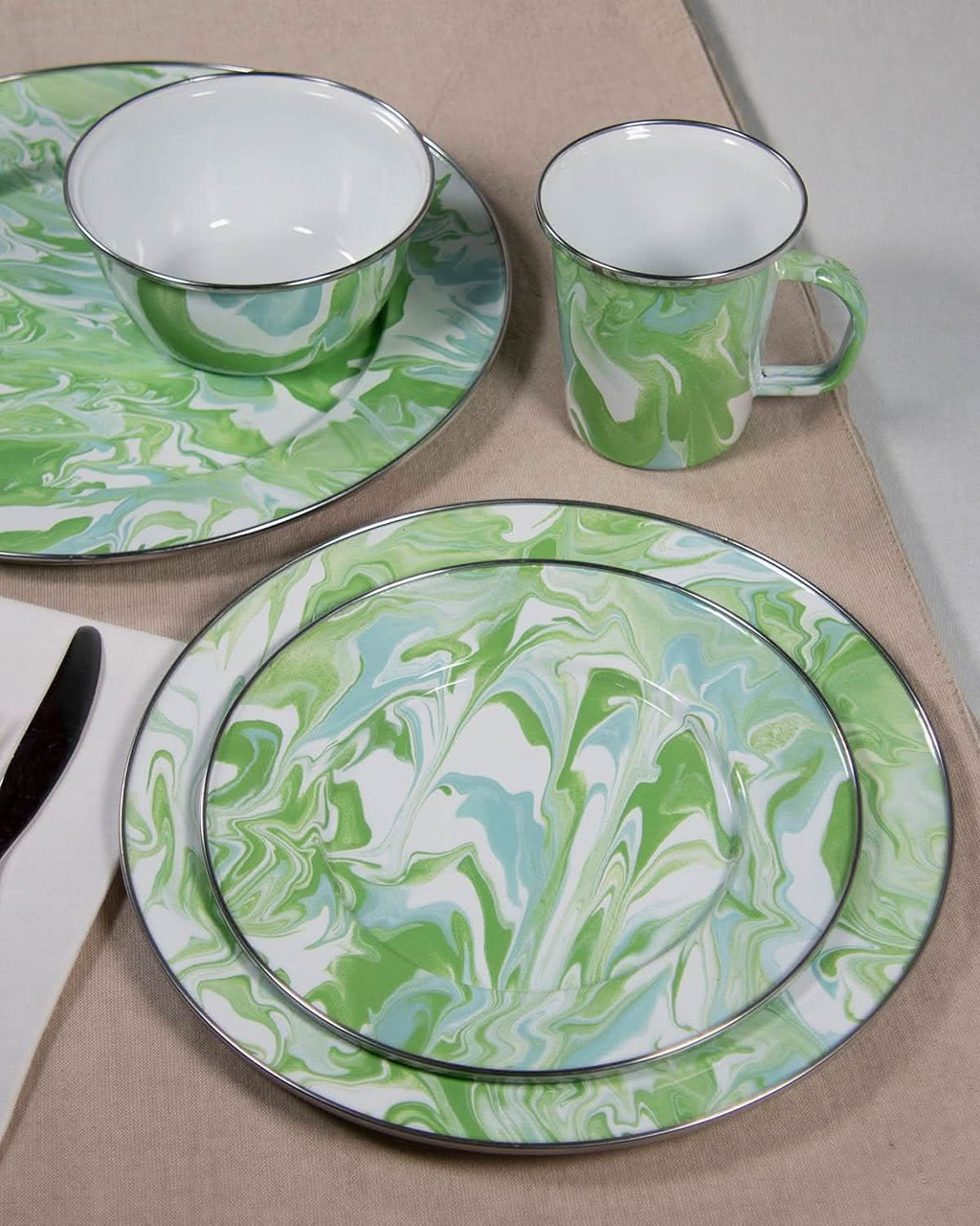 Modern Monet Enamelware Medium Serving Tray
