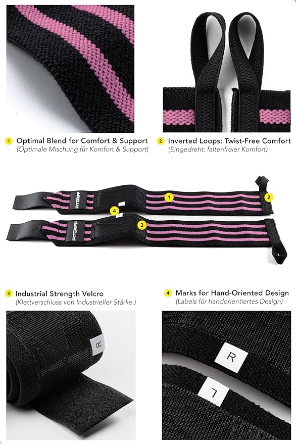 Fitgriff® Lifting Straps & Wrist Wraps (Bundle) Superior Support for Weightlifting & Gym Workouts - for Men and Women