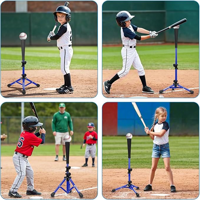 Baseball Tee for Kids,Batting Tee,Softball Tee,Youth Hitting Tee,Teeball Tee,Travel Tee,Easy Adjustable Height