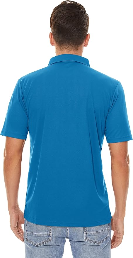 Men's Quick Dry Pique Jersey Polo Shirt for Golf and Work