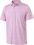 Men's Ironwave Fitness striped performance short sleeve golf polo shirt