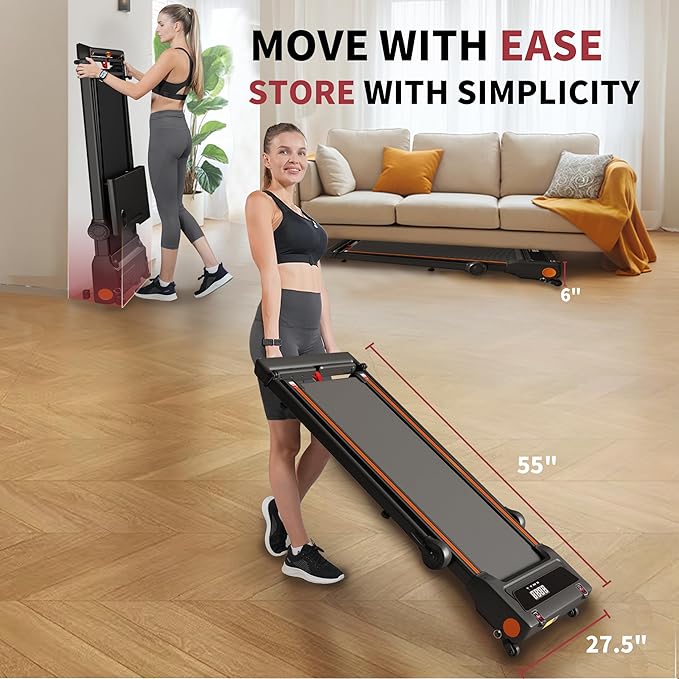 3-in-1 Foldable Treadmill with Desk Workstation and Incline