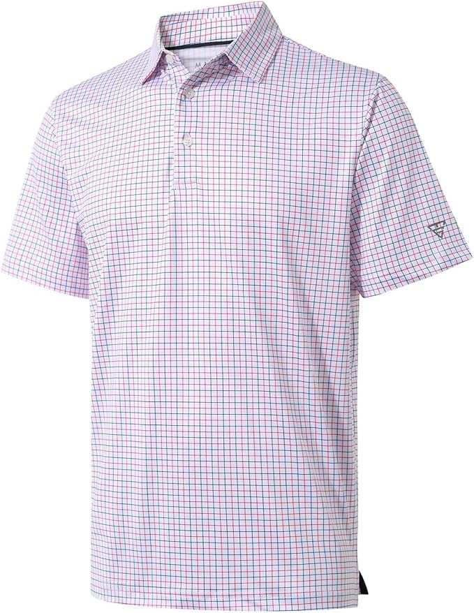 Men's Ironwave Fitness striped moisture-wicking performance golf polo shirt
