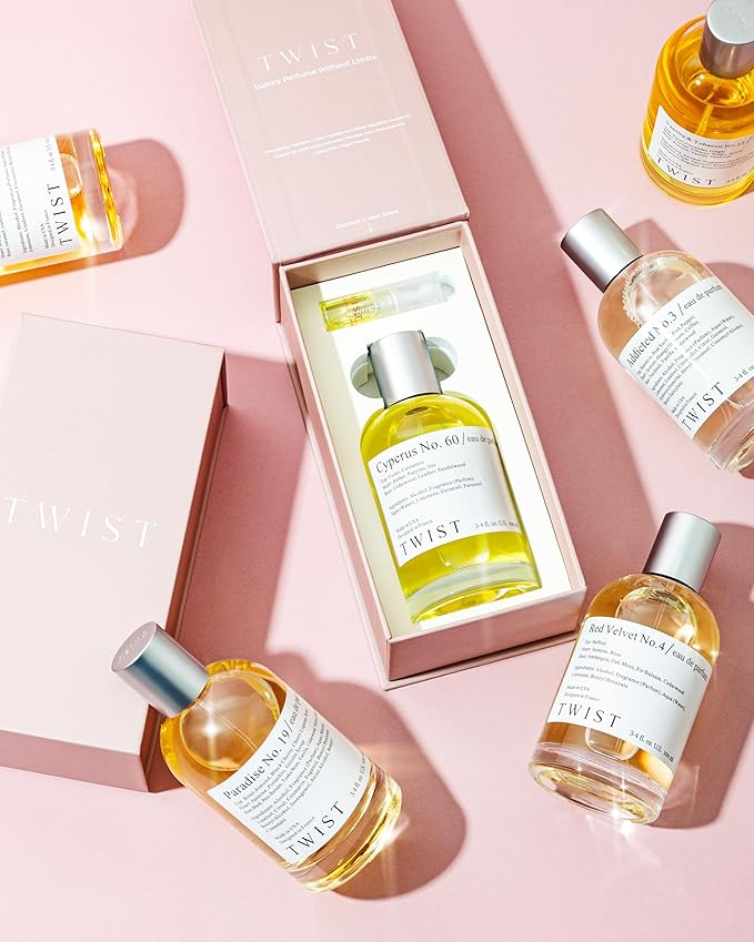 Twist Drunk in Luxe No. 120 - Inspired by Kilian's Angel Share, Long-Lasting Perfume for Women and Men, Paraben-Free, Vegan, Clean Ingredients, Unisex Fragrance – Spray 100 ml | 3.4 fl. oz.