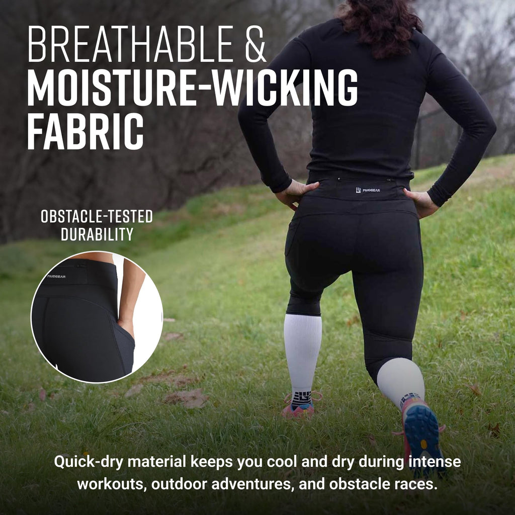 Women's Flex-Fit Compression Capri Leggings for Obstacle Racing - Image 5