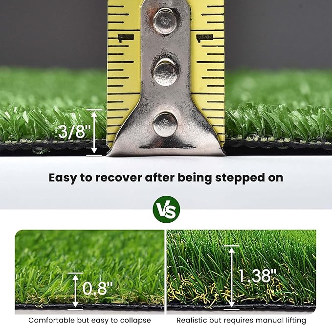 Yescom Sports Sled Strips Turf Gym Turf Flooring for Weight Sled Push Gym Equipment Outdoor Indoor Use 65'x3'(195 Sq.Ft) 0.4" H