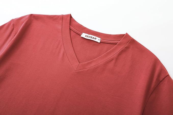 Men’s Modern Fitted V-Neck T-Shirt Premium Comfort Undershirt