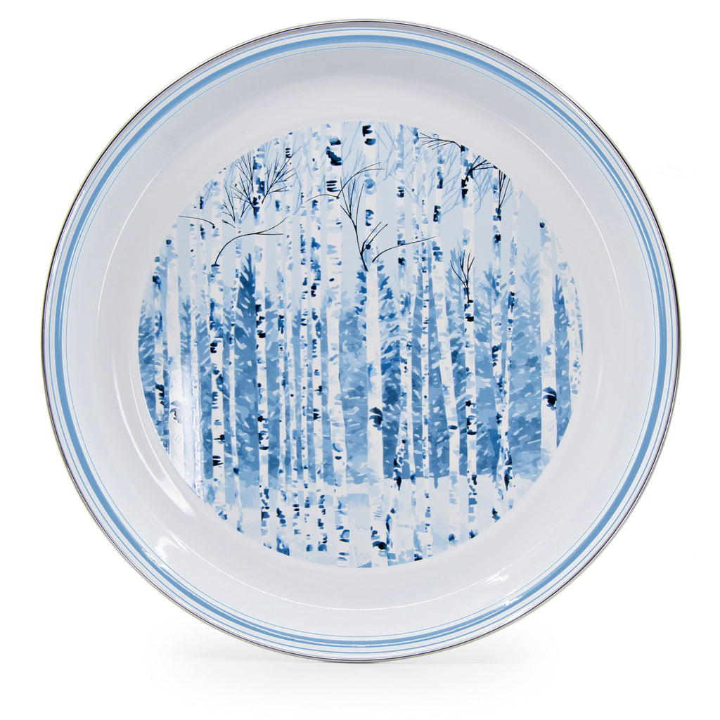 Golden Rabbit Enamelware Medium Tray with polished finish on a clean background