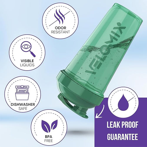 '-6 PACK- 28 oz Protein Shaker Bottle for Protein Mixes - 6x Wire Whisk | Leak Proof Shaker Cups for Protein Shakes | Protein Shaker Bottle Pack | Protein Shake Cup (Hawai Shadows)