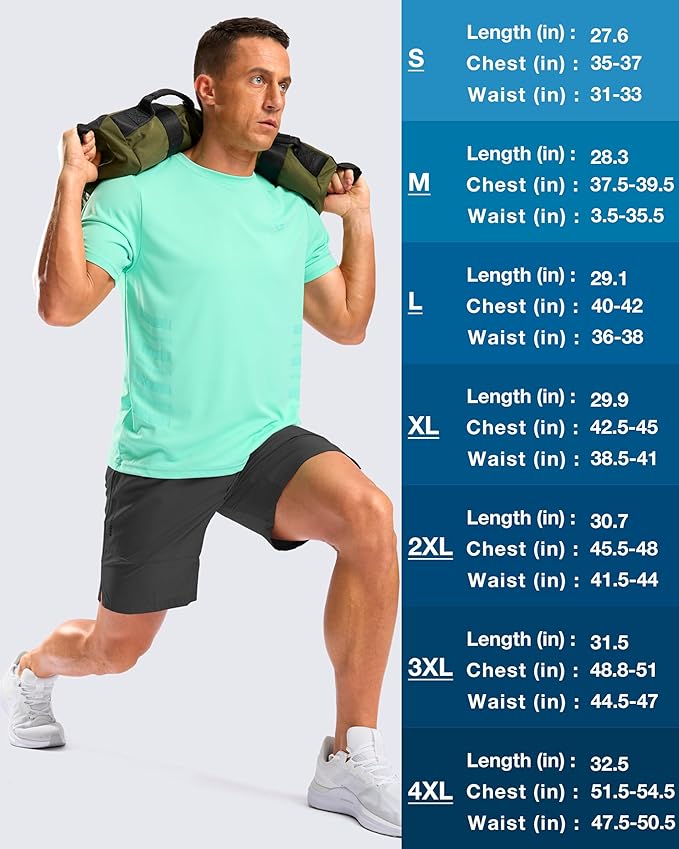 Men's Quick-Dry Athletic Short Sleeve Running & Workout Gym Shirt