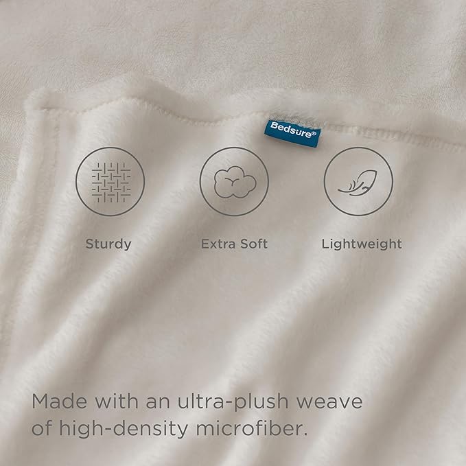Bedsure Twin XL Fleece Blanket Dorm Bedding - Lightweight Soft Cozy Blankets for Bed, Sofa, Couch, Travel, Camping, Linen, 66"x90"