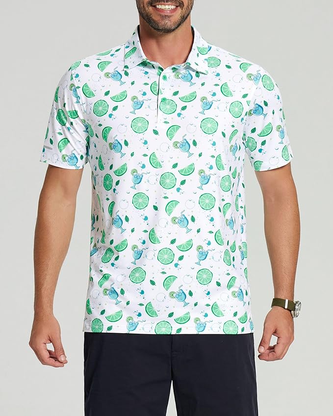 Men's Performance Golf Polo Shirt – UPF30+ Moisture Wicking Sport Top