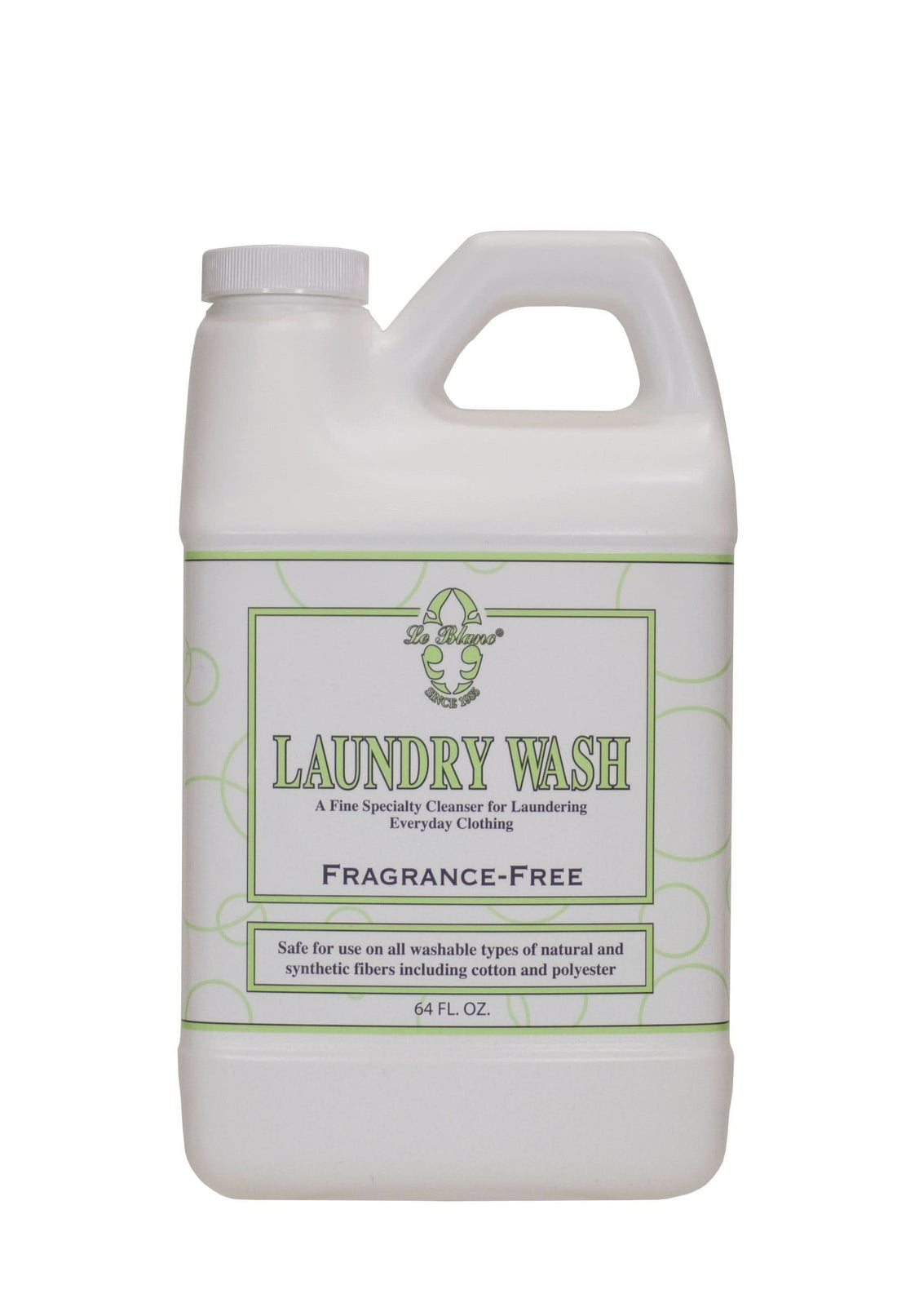 64 oz bottle of Le Blanc Fragrance-Free Laundry Wash for clothing