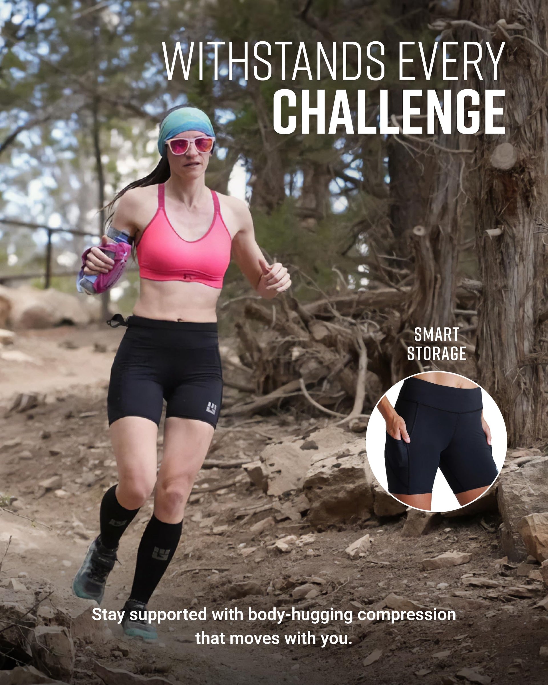 Women's Flex-Fit 6-Inch Compression Shorts for Obstacle Racing - Image 2