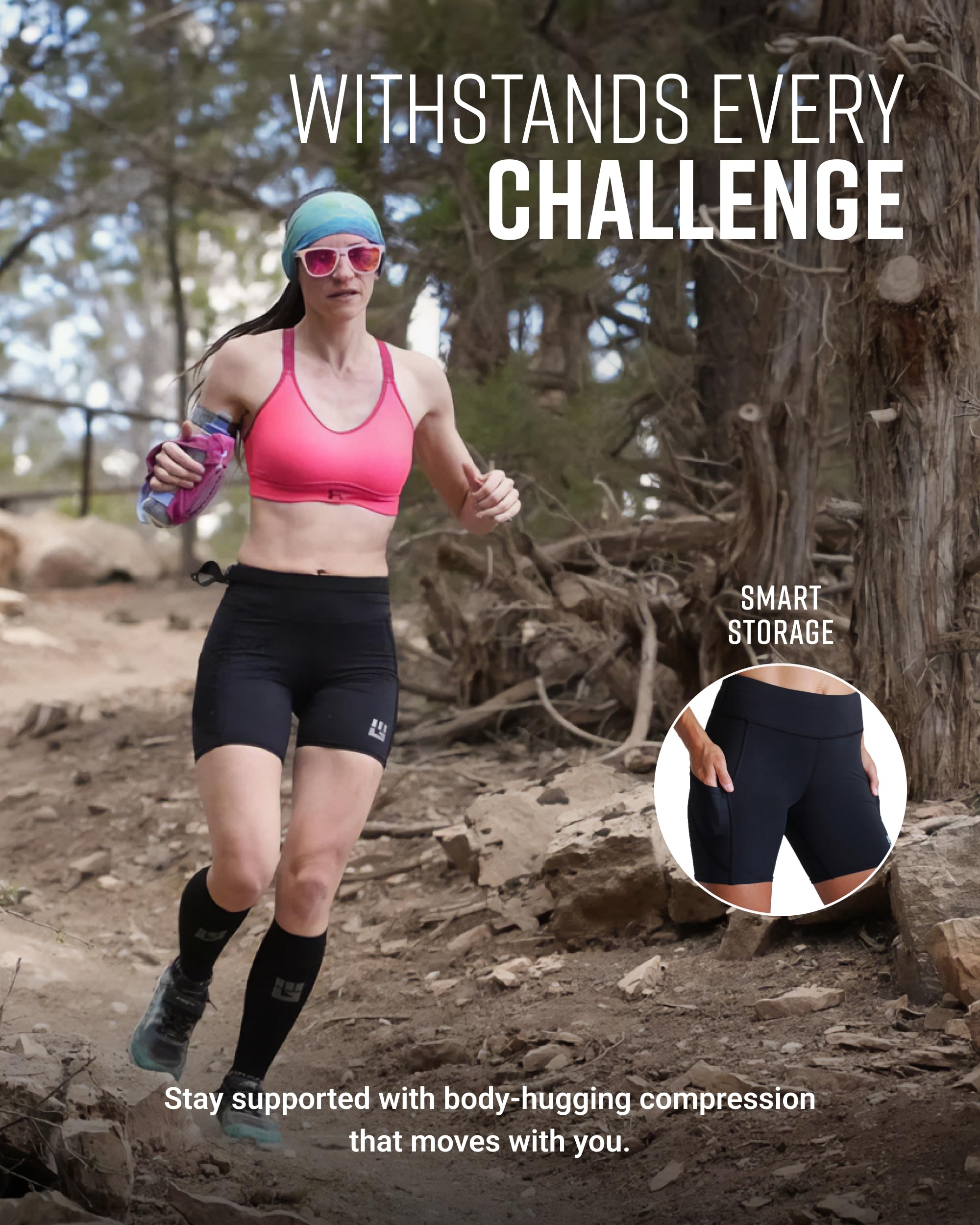 Women's Flex-Fit 6-Inch Compression Shorts for Obstacle Racing - Image 2