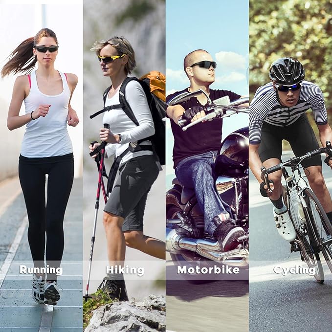 BEACOOL Polarized Sports Sunglasses for Men Women Youth Baseball Fishing Cycling Running Golf Motorcycle Tac Glasses UV400