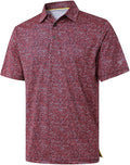 Men's Ironwave Fitness striped moisture-wicking performance golf polo shirt