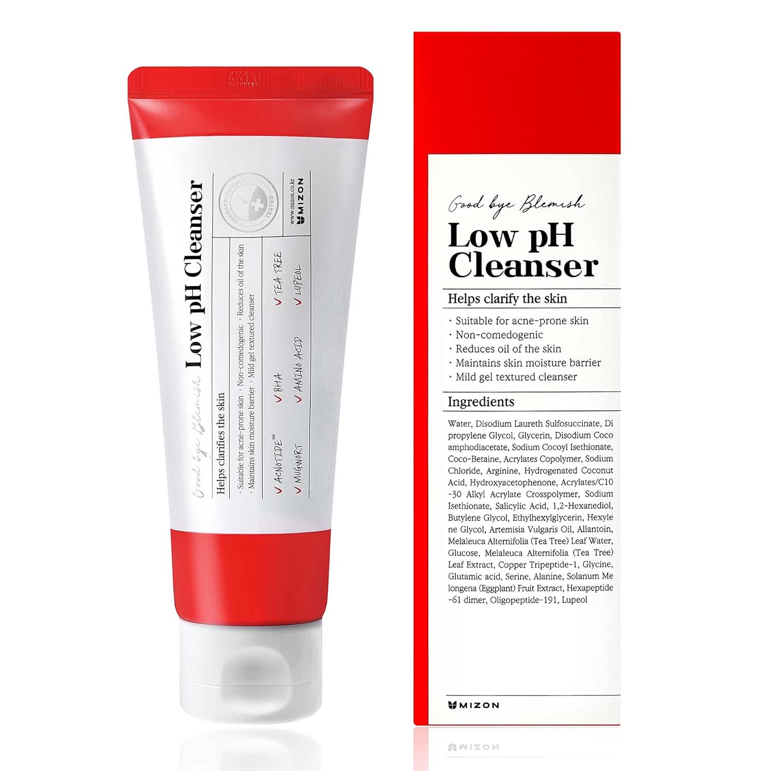 MIZON Good Bye Blemish Low pH Cleanser 3.38 oz tube