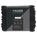 10-pack of black Fromm Softees microfiber salon towels
